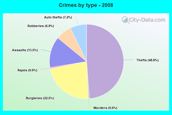 Crimes by type - 2008