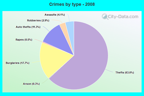 Crimes by type - 2008