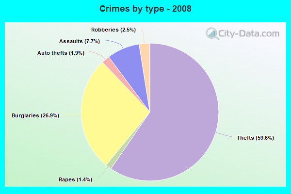 Crimes by type - 2008