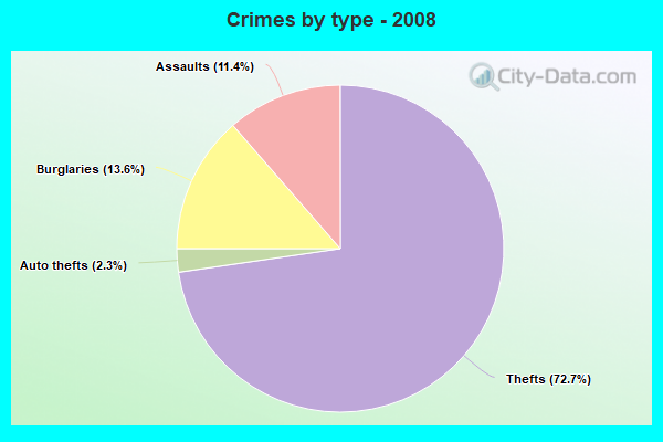 Crimes by type - 2008