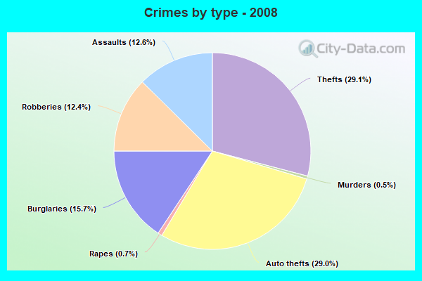 Crimes by type - 2008