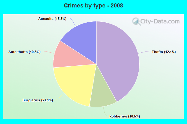 Crimes by type - 2008