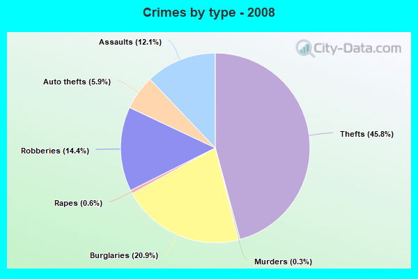 Crimes by type - 2008