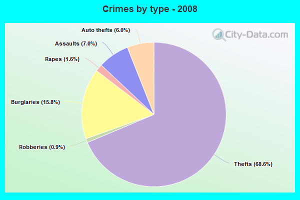 Crimes by type - 2008