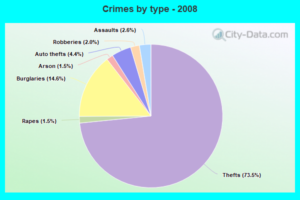 Crimes by type - 2008