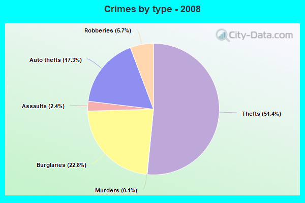 Crimes by type - 2008