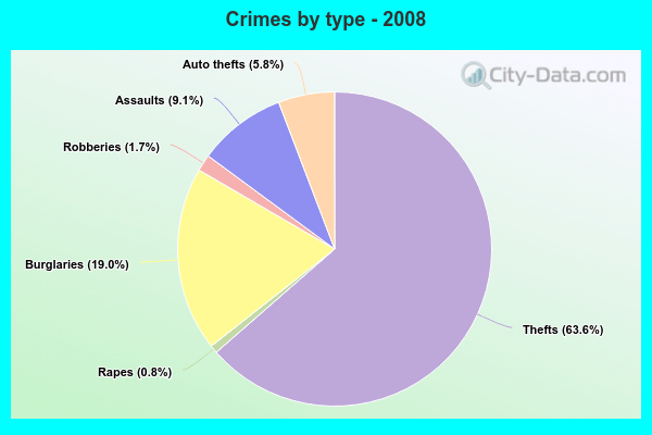 Crimes by type - 2008