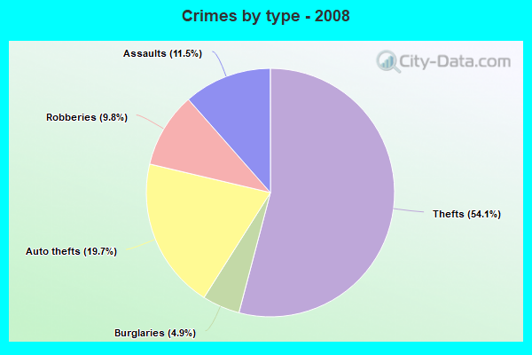 Crimes by type - 2008