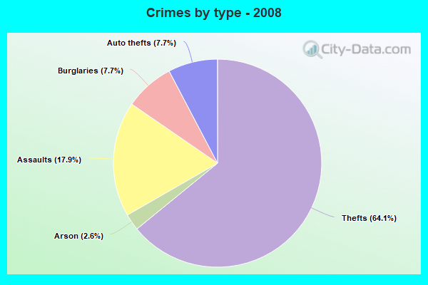 Crimes by type - 2008