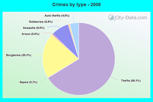 Crimes by type - 2008