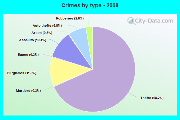 Crimes by type - 2008