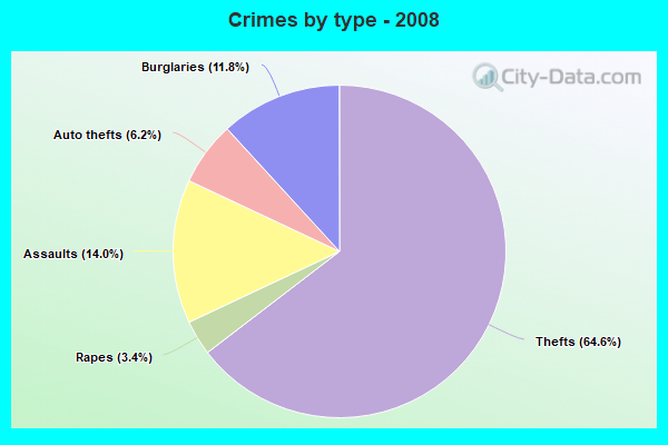 Crimes by type - 2008