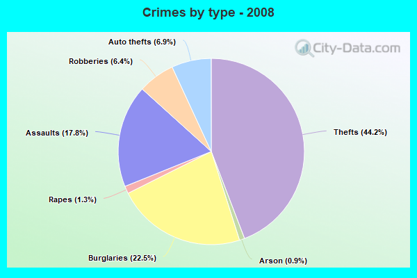 Crimes by type - 2008