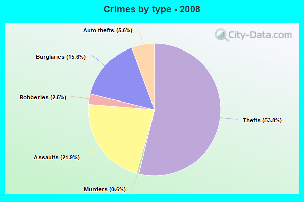 Crimes by type - 2008