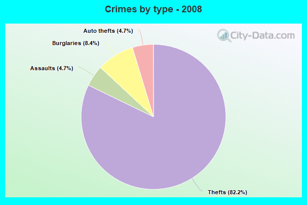 Crimes by type - 2008