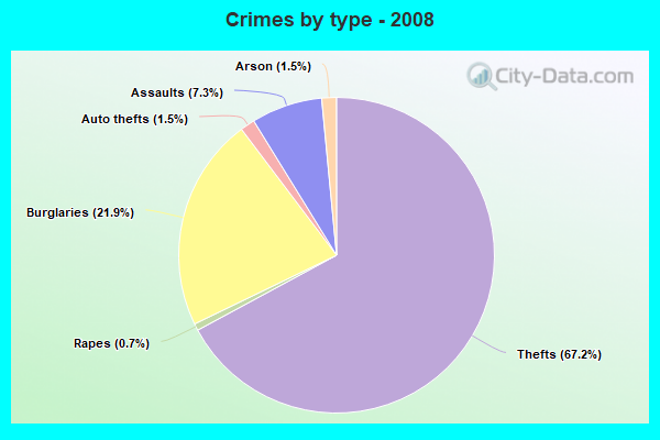 Crimes by type - 2008