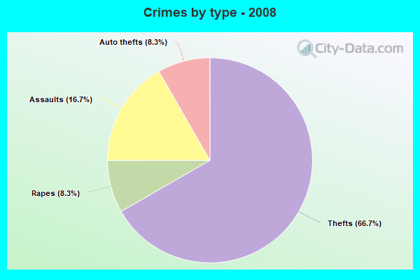 Crimes by type - 2008