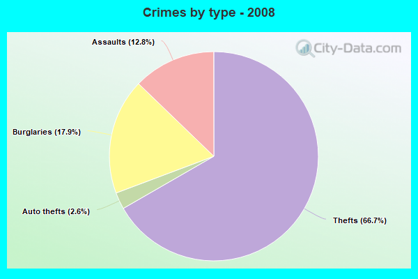 Crimes by type - 2008