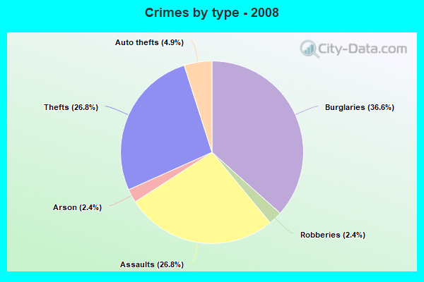 Crimes by type - 2008