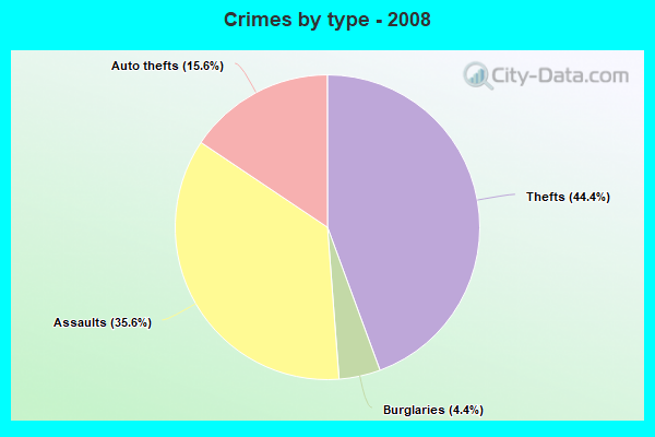 Crimes by type - 2008