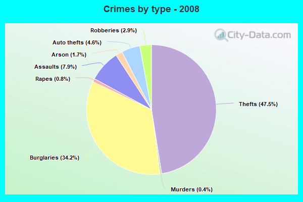 Crimes by type - 2008