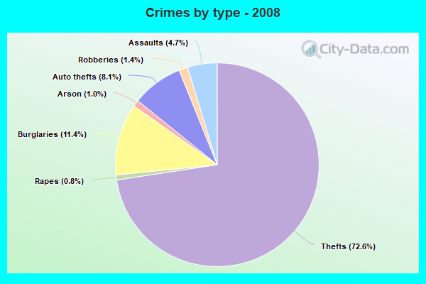 Crimes by type - 2008