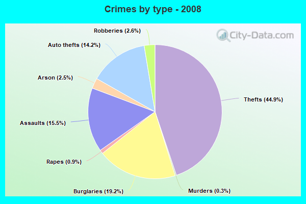 Crimes by type - 2008