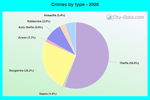 Crimes by type - 2008