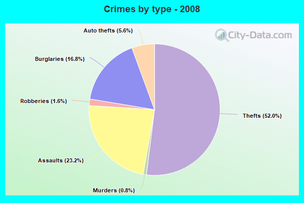 Crimes by type - 2008