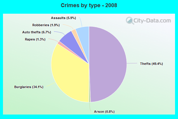 Crimes by type - 2008