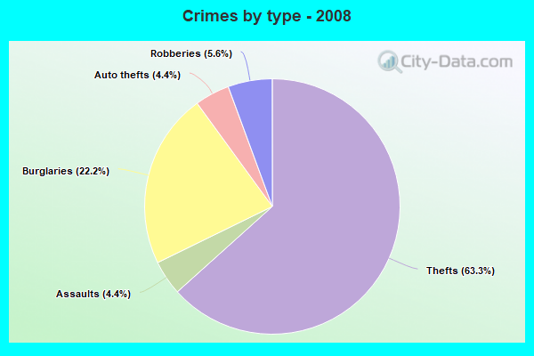 Crimes by type - 2008