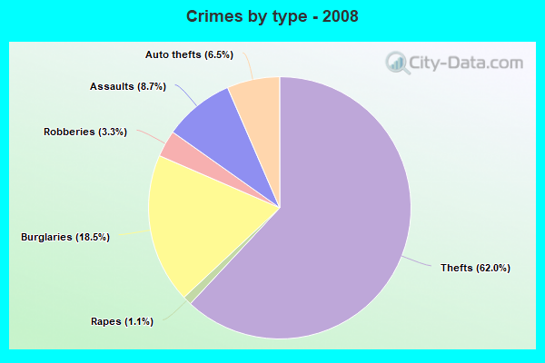 Crimes by type - 2008