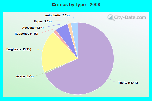 Crimes by type - 2008