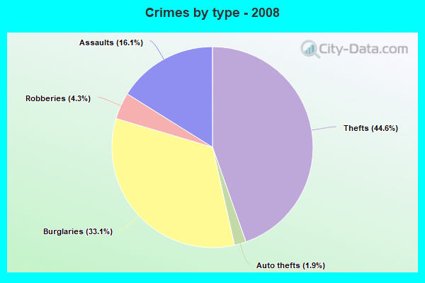 Crimes by type - 2008