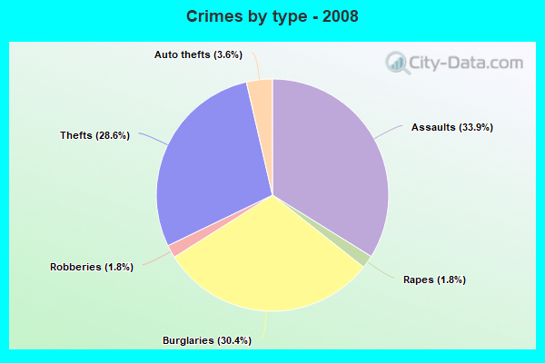 Crimes by type - 2008