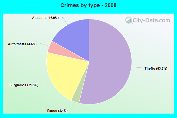 Crimes by type - 2008