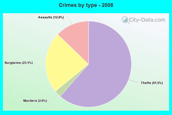 Crimes by type - 2008