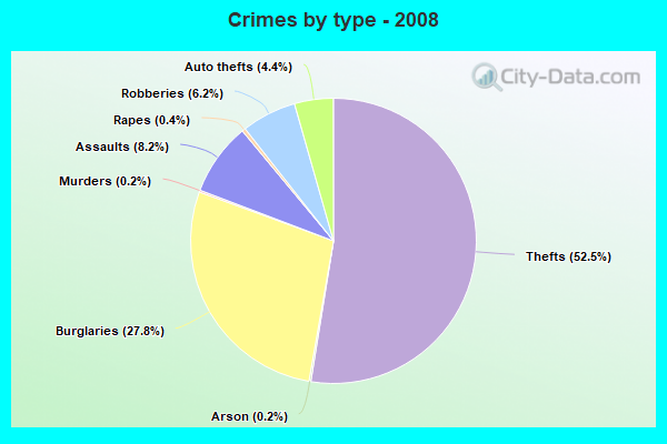 Crimes by type - 2008