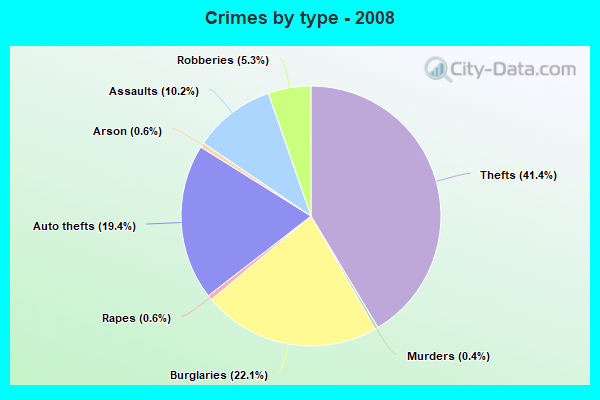 Crimes by type - 2008