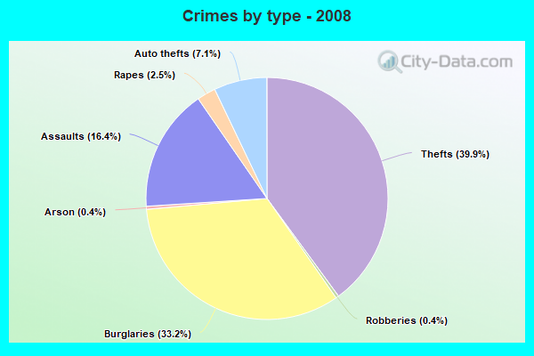 Crimes by type - 2008