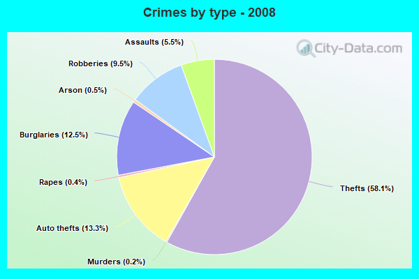 Crimes by type - 2008