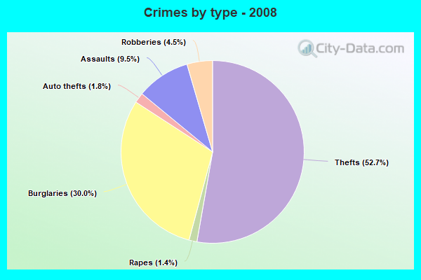 Crimes by type - 2008