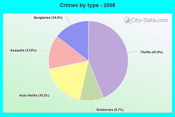 Crimes by type - 2008