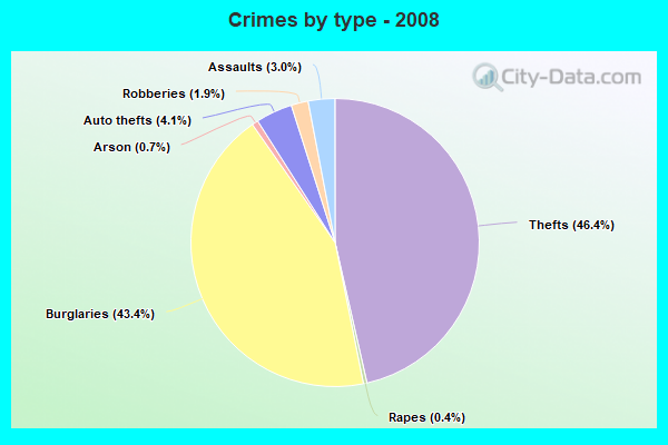 Crimes by type - 2008