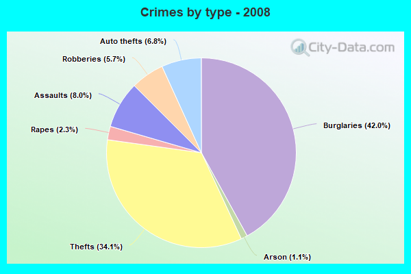 Crimes by type - 2008