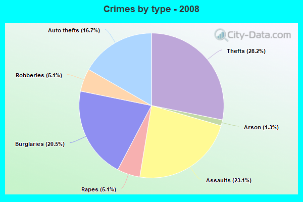 Crimes by type - 2008