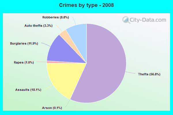 Crimes by type - 2008