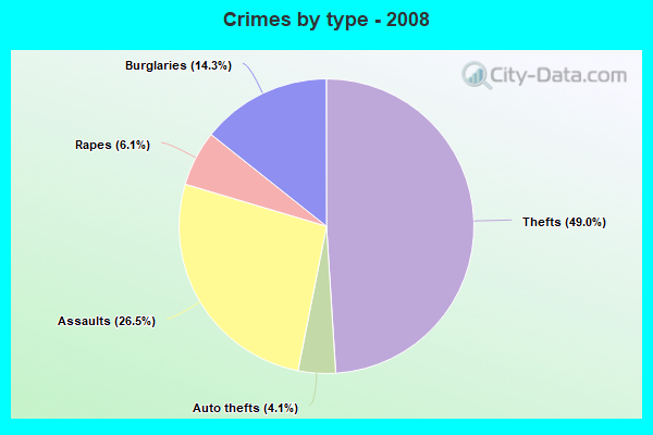 Crimes by type - 2008