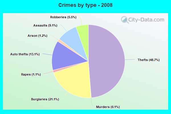 Crimes by type - 2008