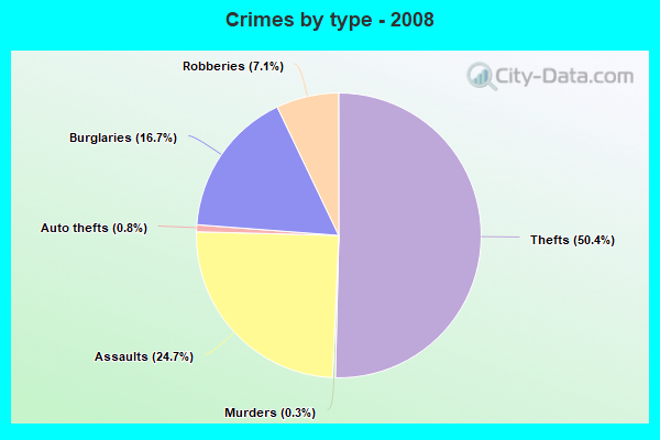 Crimes by type - 2008